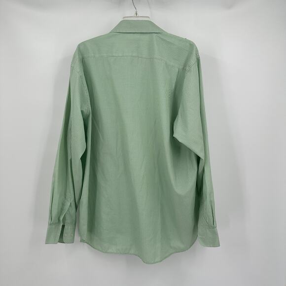 Fabrizio by Ativa Womens Shirt Size XXL Green Stripe Vintage Y2K Butterflies - Picture 2 of 7